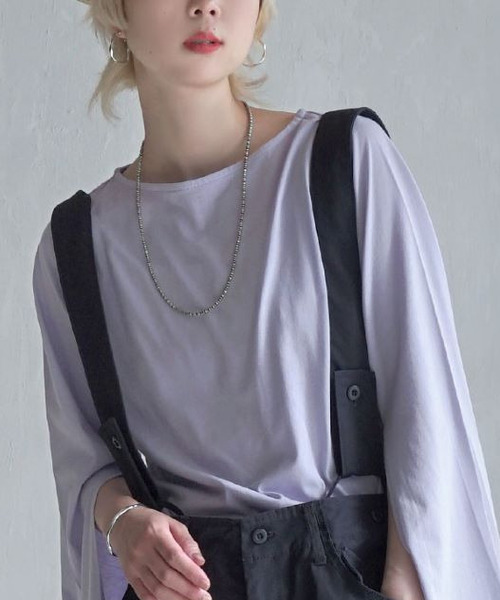 zootie(ズーティー)の「オークール カットロングスリーブプルオーバー(Tシャツ/カットソー・レディース・ラベンダー/ベージュ/ホワイト/カーキ/ブラック・M)」の15枚目の写真