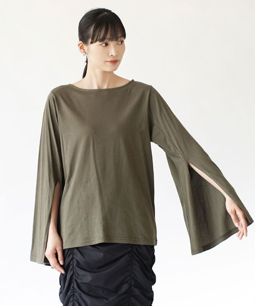 zootie(ズーティー)の「オークール カットロングスリーブプルオーバー(Tシャツ/カットソー・レディース・ラベンダー/ベージュ/ホワイト/カーキ/ブラック・M)」の17枚目の写真
