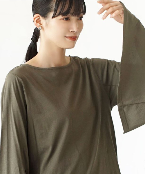 zootie(ズーティー)の「オークール カットロングスリーブプルオーバー(Tシャツ/カットソー・レディース・ラベンダー/ベージュ/ホワイト/カーキ/ブラック・M)」の19枚目の写真