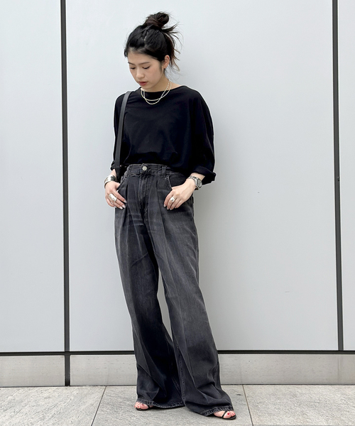 AP STUDIO（エーピーストゥディオ）の「【HAIKURE/ハイクル】CANDY BLACK ASIAN FIT（デニムパンツ・レディース・ブラック系その他・27/26/25/24）」の2枚目の写真