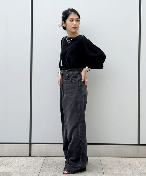 AP STUDIO（エーピーストゥディオ）の「【HAIKURE/ハイクル】CANDY BLACK ASIAN FIT（デニムパンツ・レディース・ブラック系その他・27/26/25/24）」の3枚目の写真