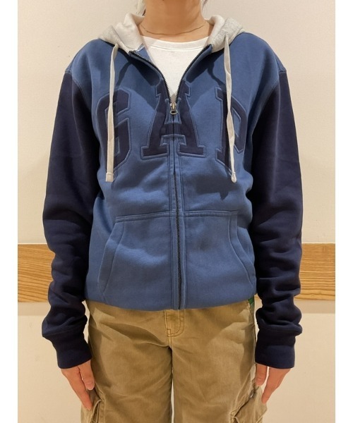 セール】GAPロゴ カラーブロック ジップアップパーカー(ユニセックス