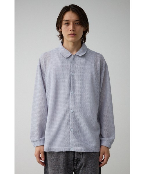 AZUL by moussy（アズールバイマウジー）の「シャーリングシアーシャツコーチジャケット（テーラードジャケット・メンズ・ライトグレー/ブラック・FREE）」の10枚目の写真