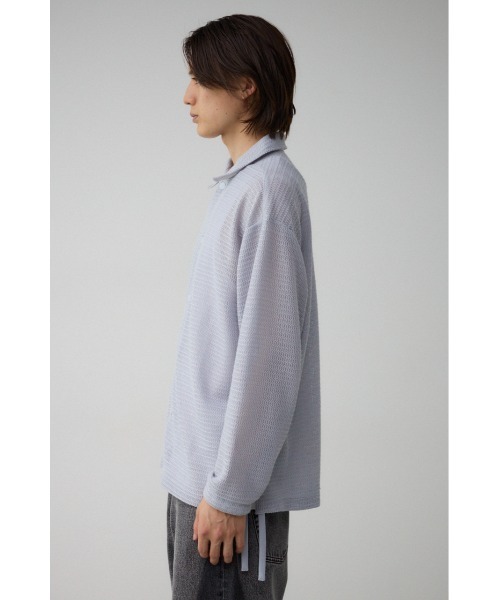 AZUL by moussy（アズールバイマウジー）の「シャーリングシアーシャツコーチジャケット（テーラードジャケット・メンズ・ライトグレー/ブラック・FREE）」の9枚目の写真