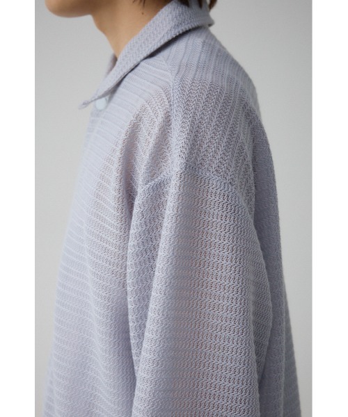 AZUL by moussy（アズールバイマウジー）の「シャーリングシアーシャツコーチジャケット（テーラードジャケット・メンズ・ライトグレー/ブラック・FREE）」の6枚目の写真