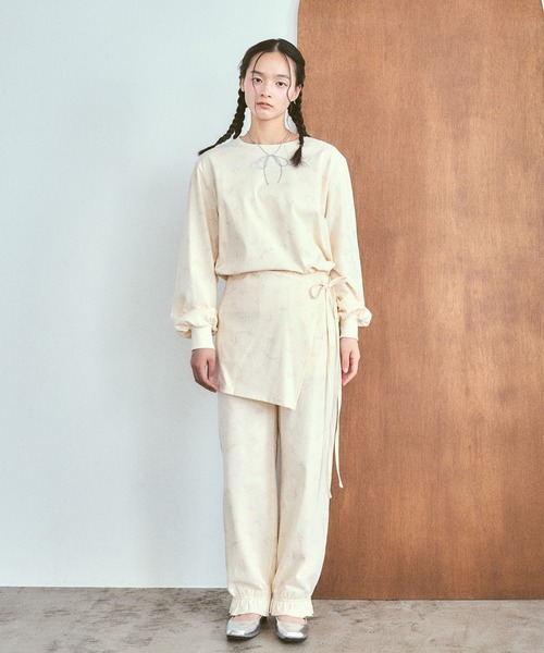 poiregnee（ポワニェ）の「リボンロゴカットソー（Tシャツ/カットソー・レディース・ライトグレー/クリーム・FREE）」の9枚目の写真