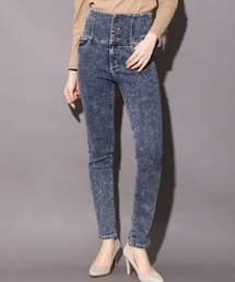 GORGE（ゴージ）の「《脚長バズりパンツ×美ライン》レディース ハイウエスト スキニーデニム 3ボタン 春夏秋冬（デニムパンツ）」