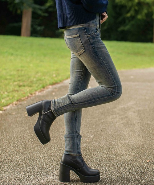 GORGE（ゴージ）の「《脚長バズりパンツ×美ライン》レディース ハイウエスト スキニーデニム 3ボタン 春夏秋冬（デニムパンツ・レディース・ブラック/ブルー/ブラック系その他/インディゴブルー/ブルー系その他/ブルー系その他2・S/M/L/XS）」の10枚目の写真