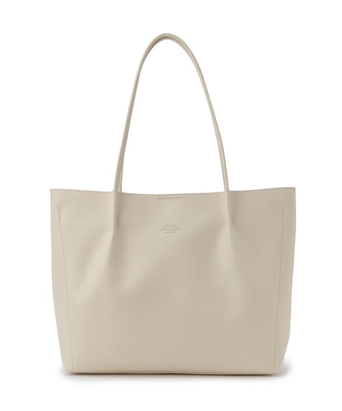 ITS'DEMO（イッツデモ）の「◆【通勤／全7色】仕切りポケットA4トート（トートバッグ・レディース・ピンク系/ベージュ/イエロー/ダークグリーン/ブラック/アイボリー/ブルー・00）」の2枚目の写真