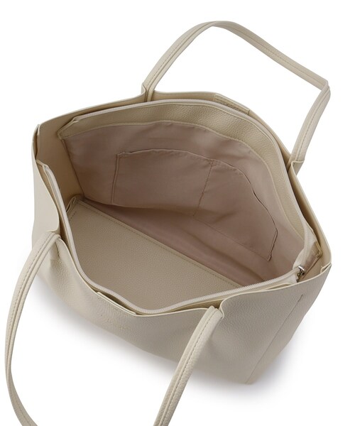 ITS'DEMO（イッツデモ）の「◆【通勤／全7色】仕切りポケットA4トート（トートバッグ・レディース・ピンク系/ベージュ/イエロー/ダークグリーン/ブラック/アイボリー/ブルー・00）」の12枚目の写真