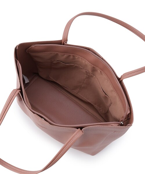 ITS'DEMO（イッツデモ）の「◆【通勤／全7色】仕切りポケットA4トート（トートバッグ・レディース・ピンク系/ベージュ/イエロー/ダークグリーン/ブラック/アイボリー/ブルー・00）」の17枚目の写真