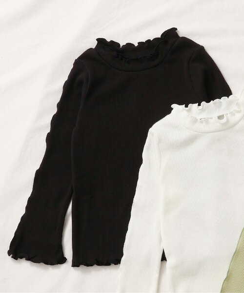 apres les cours(アプレレクール)の「メロウリブTシャツ(Tシャツ/カットソー・キッズ・ブラック/アイボリー/ミント・80/90/100/110/120/130/140)」の2枚目の写真
