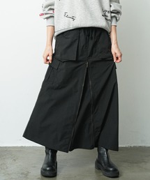 mili an deni（ミリアンデニ）の「フロントジップロングスカート（スカート）」