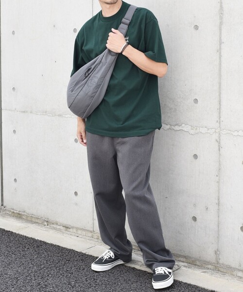 SHIPS any(シップス エニィ)の「SHIPS any: リップストップ ナイロン ロゴ 刺繍 クレッセント ショルダーバッグ◇(ショルダーバッグ・メンズ・ブラック/ナチュラル/チャコールグレー/ブラウン・ONE SIZE)」の10枚目の写真