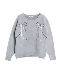 WRAPPING RIBBON JQD KNIT/ラッピングリボンジャガードニット