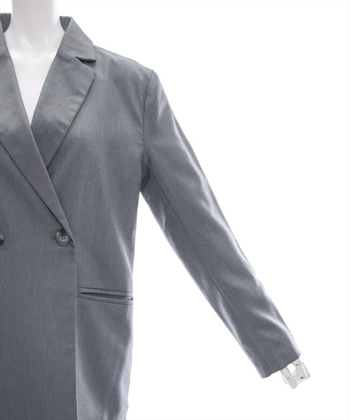 clear（クリア）の「ダブルジャケット[セットアップ可能 BIGシルエット オフィスカジュアル ベーシック 大人]≪再入荷≫（テーラードジャケット・レディース・グレー/ベージュ/ブラック・F）」の9枚目の写真