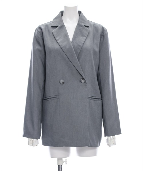 clear（クリア）の「ダブルジャケット[セットアップ可能 BIGシルエット オフィスカジュアル ベーシック 大人]≪再入荷≫（テーラードジャケット・レディース・グレー/ベージュ/ブラック・F）」の19枚目の写真