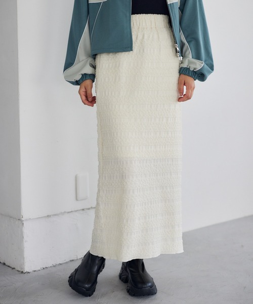 mysty woman（ミスティウーマン）の「テクスチャーナローカットスカート 149657（スカート・レディース・ブラウン/ブラック/オフホワイト・FREE）」の19枚目の写真