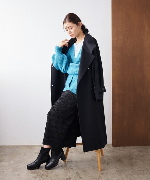 mysty woman（ミスティウーマン）の「テクスチャーナローカットスカート 149657（スカート・レディース・ブラウン/ブラック/オフホワイト・FREE）」の6枚目の写真