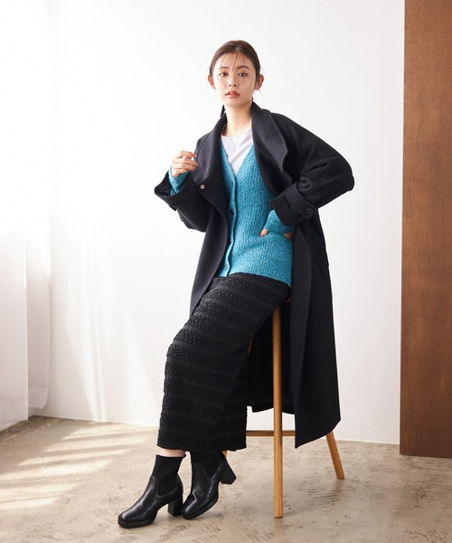 mysty woman（ミスティウーマン）の「テクスチャーナローカットスカート 149657（スカート・レディース・ブラウン/ブラック/オフホワイト・FREE）」の7枚目の写真