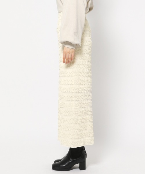 mysty woman（ミスティウーマン）の「テクスチャーナローカットスカート 149657（スカート・レディース・ブラウン/ブラック/オフホワイト・FREE）」の21枚目の写真