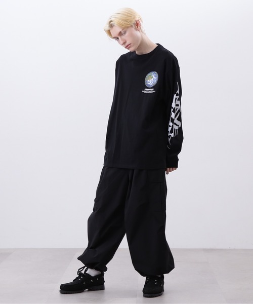 MANASTASH(マナスタッシュ)の「MANASTASH/マナスタッシュ CiTee L/S TEE WAVE/シティーロンT ウェーブ(Tシャツ/カットソー・メンズ・ブラック/ホワイト・XL/M/L/S)」の5枚目の写真