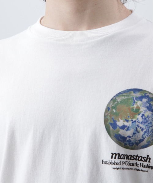 MANASTASH(マナスタッシュ)の「MANASTASH/マナスタッシュ CiTee L/S TEE WAVE/シティーロンT ウェーブ(Tシャツ/カットソー・メンズ・ブラック/ホワイト・XL/M/L/S)」の12枚目の写真