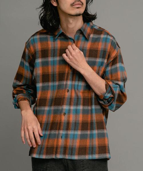 URBAN RESEARCH Sonny Label（アーバンリサーチサニーレーベル）の「リラックスフィットチェックレギュラーシャツ（シャツ/ブラウス・メンズ・グレー系その他/ブラウン系その他/ブラック系その他・MEDIUM/LARGE）」の10枚目の写真