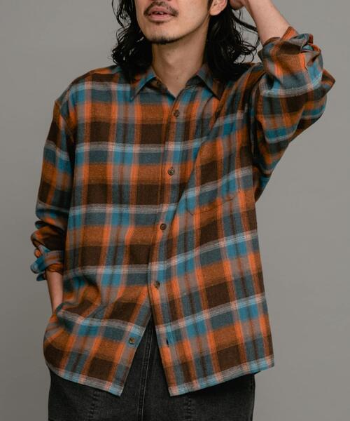 URBAN RESEARCH Sonny Label（アーバンリサーチサニーレーベル）の「リラックスフィットチェックレギュラーシャツ（シャツ/ブラウス・メンズ・グレー系その他/ブラウン系その他/ブラック系その他・MEDIUM/LARGE）」の11枚目の写真