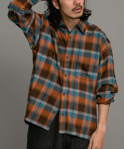 URBAN RESEARCH Sonny Label（アーバンリサーチサニーレーベル）の「リラックスフィットチェックレギュラーシャツ（シャツ/ブラウス・メンズ・グレー系その他/ブラウン系その他/ブラック系その他・MEDIUM/LARGE）」の12枚目の写真