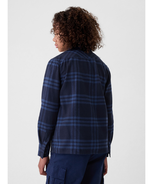 GAP(ギャップ)の「オーガニックコットン フランネルシャツ (キッズ)(シャツ/ブラウス・キッズ・バーガンディー/ブルー/アイボリー・110cm/120cm/130cm/140cm/150cm/160cm)」の4枚目の写真