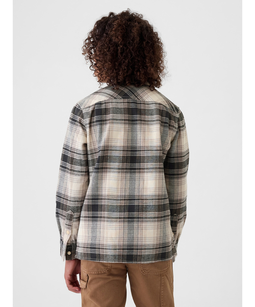 GAP(ギャップ)の「オーガニックコットン フランネルシャツ (キッズ)(シャツ/ブラウス・キッズ・バーガンディー/ブルー/アイボリー・110cm/120cm/130cm/140cm/150cm/160cm)」の5枚目の写真