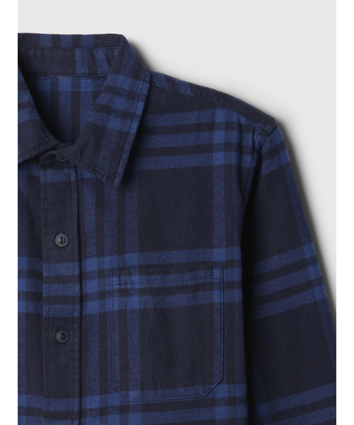 GAP(ギャップ)の「オーガニックコットン フランネルシャツ (キッズ)(シャツ/ブラウス・キッズ・バーガンディー/ブルー/アイボリー・110cm/120cm/130cm/140cm/150cm/160cm)」の10枚目の写真