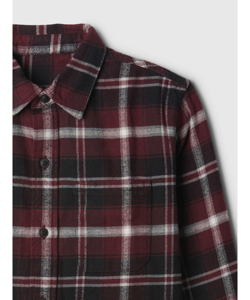GAP(ギャップ)の「オーガニックコットン フランネルシャツ (キッズ)(シャツ/ブラウス・キッズ・バーガンディー/ブルー/アイボリー・110cm/120cm/130cm/140cm/150cm/160cm)」の12枚目の写真