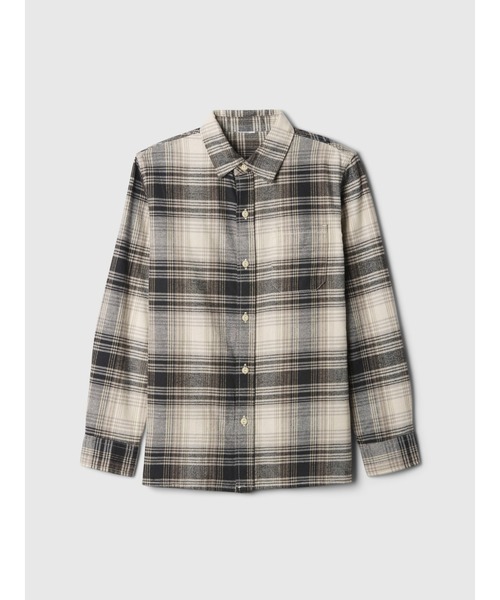 GAP(ギャップ)の「オーガニックコットン フランネルシャツ (キッズ)(シャツ/ブラウス・キッズ・バーガンディー/ブルー/アイボリー・110cm/120cm/130cm/140cm/150cm/160cm)」の14枚目の写真