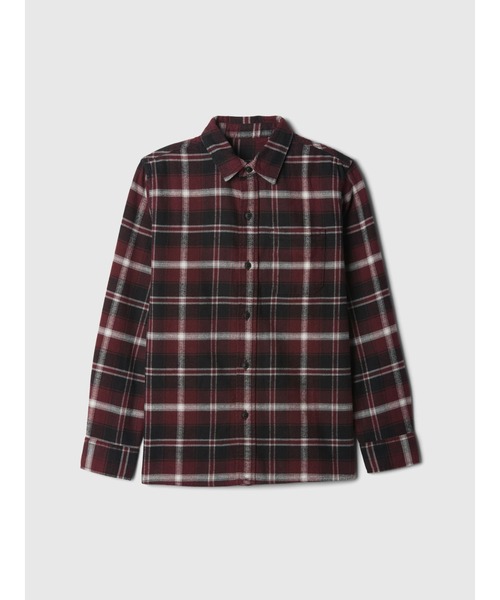 GAP(ギャップ)の「オーガニックコットン フランネルシャツ (キッズ)(シャツ/ブラウス・キッズ・バーガンディー/ブルー/アイボリー・110cm/120cm/130cm/140cm/150cm/160cm)」の15枚目の写真