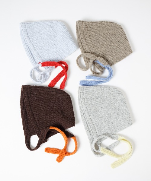 RACAL（ラカル）の「Loop Yarn Warm Knit Hoodie / モコニットウォームフーディー（ニットキャップ/ビーニー・レディース・ベージュ/ブラウン/グレー/サックスブルー・FREE）」の5枚目の写真