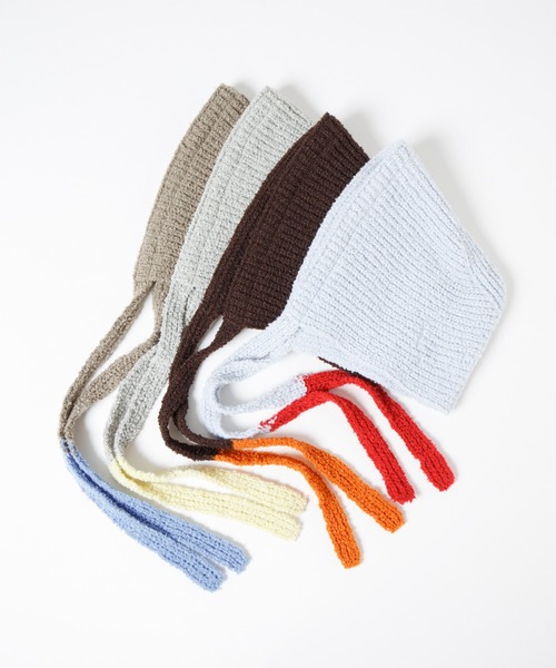 RACAL（ラカル）の「Loop Yarn Warm Knit Hoodie / モコニットウォームフーディー（ニットキャップ/ビーニー・レディース・ベージュ/ブラウン/グレー/サックスブルー・FREE）」の6枚目の写真