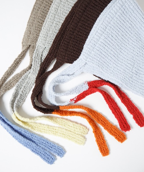 RACAL（ラカル）の「Loop Yarn Warm Knit Hoodie / モコニットウォームフーディー（ニットキャップ/ビーニー・レディース・ベージュ/ブラウン/グレー/サックスブルー・FREE）」の7枚目の写真