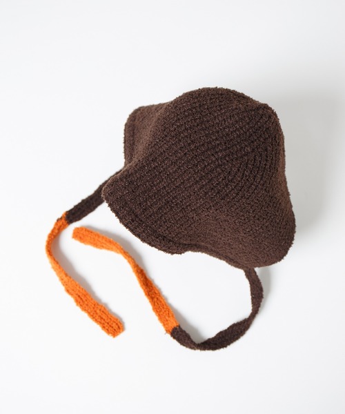 RACAL（ラカル）の「Loop Yarn Warm Knit Hoodie / モコニットウォームフーディー（ニットキャップ/ビーニー・レディース・ベージュ/ブラウン/グレー/サックスブルー・FREE）」の8枚目の写真