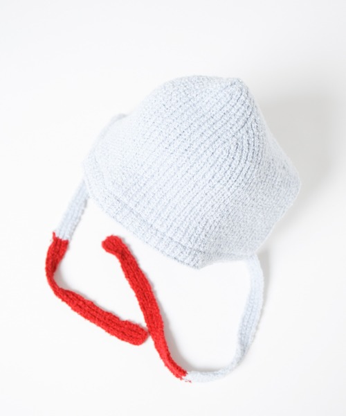 RACAL（ラカル）の「Loop Yarn Warm Knit Hoodie / モコニットウォームフーディー（ニットキャップ/ビーニー・レディース・ベージュ/ブラウン/グレー/サックスブルー・FREE）」の9枚目の写真