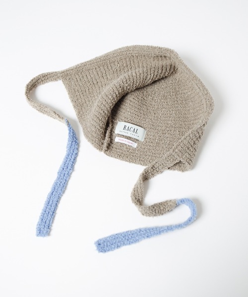 RACAL（ラカル）の「Loop Yarn Warm Knit Hoodie / モコニットウォームフーディー（ニットキャップ/ビーニー・レディース・ベージュ/ブラウン/グレー/サックスブルー・FREE）」の16枚目の写真