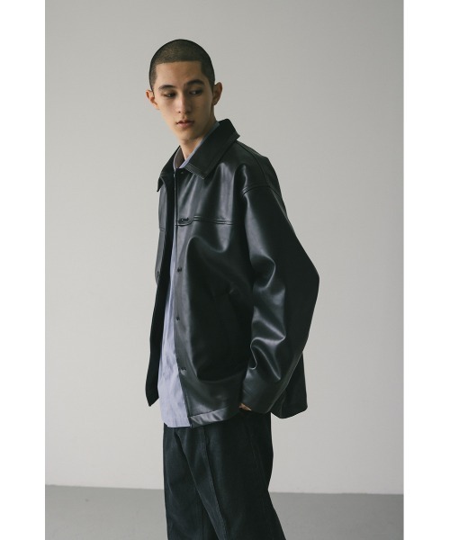 STYLEMIXER（スタイルミキサー）の「リブカラーフェイクレザー