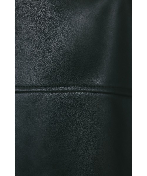 STYLEMIXER（スタイルミキサー）の「リブカラーフェイクレザージャケット（ライダースジャケット・メンズ・ブラック・MEDIUM/LARGE）」の10枚目の写真