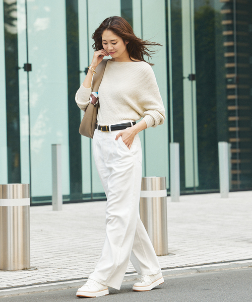 PICHE ABAHOUSE（ピシェ アバハウス）の「【最高スニーカー】コートソールスニーカー（スニーカー・レディース・ホワイト/ブラック/ライトベージュ・23/24/22.5/24.5/23.5）」の6枚目の写真