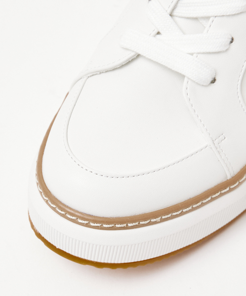 PICHE ABAHOUSE（ピシェ アバハウス）の「【最高スニーカー】コートソールスニーカー（スニーカー・レディース・ホワイト/ブラック/ライトベージュ・23/24/22.5/24.5/23.5）」の22枚目の写真