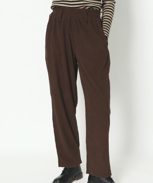 GORGE(ゴージ)の「《ふんわり軽い》レディース コーデュロイ シェフパンツ ゆるシルエット 楽ちん 秋冬(その他パンツ・レディース・ブラウン/ブラック・F)」の1枚目の写真