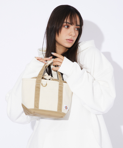 ABAHOUSE（アバハウス）の「【DICKIES/ディッキーズ】 AUTHENTIC CANVAS TOTE XS/キャンバスミニトートバッグ（トートバッグ・メンズ・ネイビー/ベージュ/ブラック・フリー）」の2枚目の写真