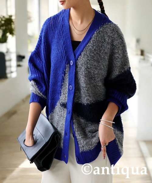 高級 BRAHMIN ブルーフォックスファー ウール カーディガン ニット trim_fce_item658952223bc8e.jpg