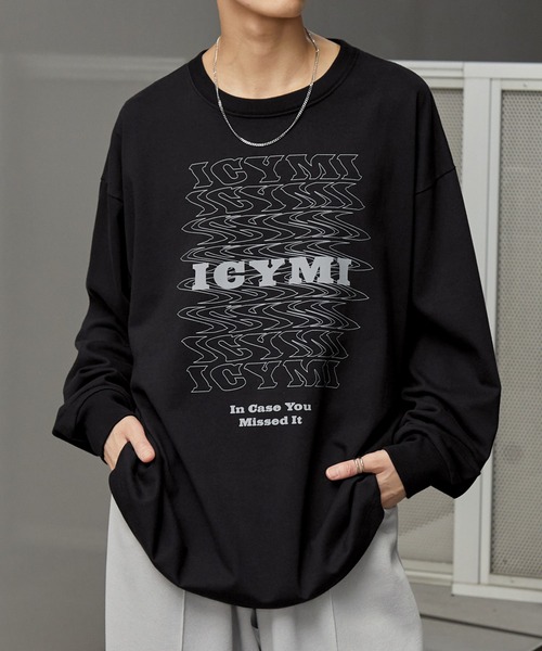 Anchor Smith(アンカー スミス)の「メッセージグラフィックオーバーサイズTシャツ(Tシャツ/カットソー・メンズ・ホワイト/ホワイト系/アイボリー/ブラック/ブラック系・L/M)」の5枚目の写真